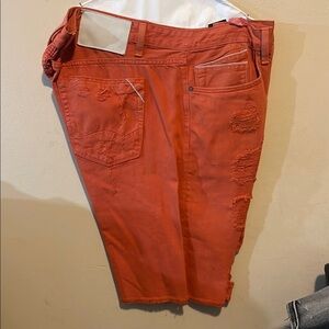 Cult of Individuality Orange Cotton Skirt